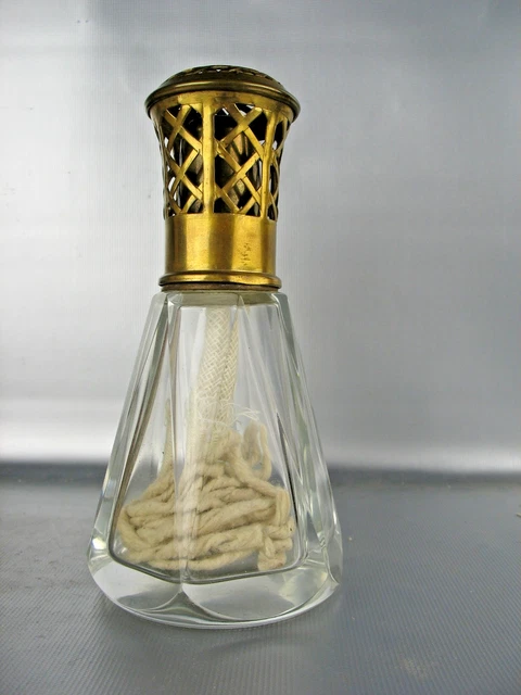 ANCIENNE LAMPE BERGER Corps Verre Transparent + Diffuseur Métal Chromé #C180 EUR 49,90 - FR