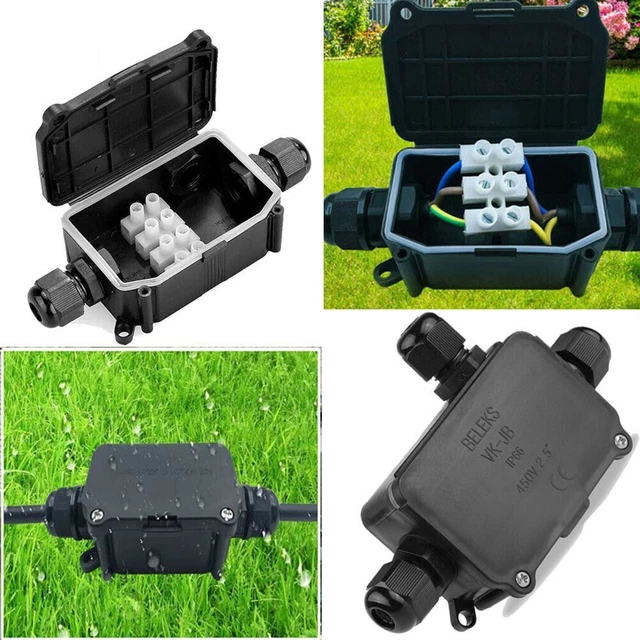 Junction Box Electrical Cable Underwater Weatherproof 2/3 Way Dustproof