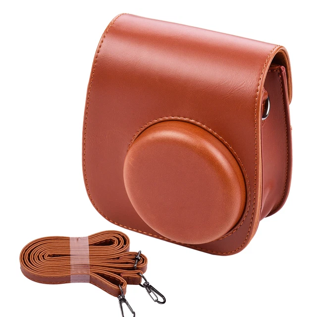Camera Case Bag Cover Protector PU Leather W/ Strap For Fuji Instax Mini 11 S6I3