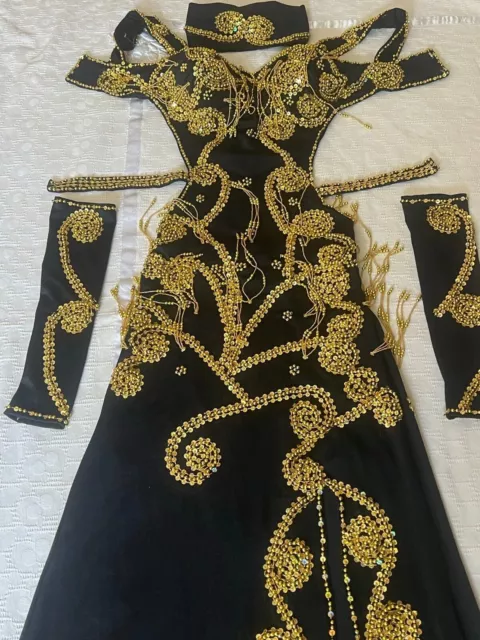 Traje de danza del vientre profesional de Egipto vestido de danza del...