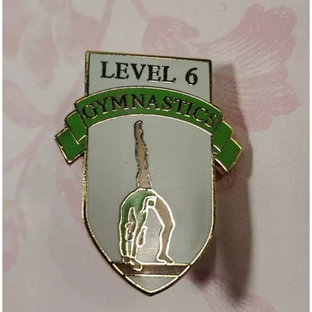 Gymnastics Level 6 Pin for a Hat, Lapel, Lanyard, Jacket or Backpack