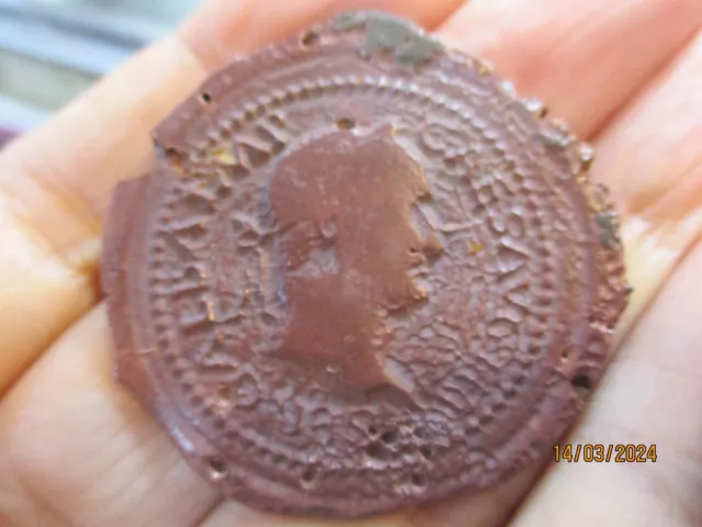 ANCIENT AE SESTERTIUS / MEDALLION GALBA RARE , very corroded