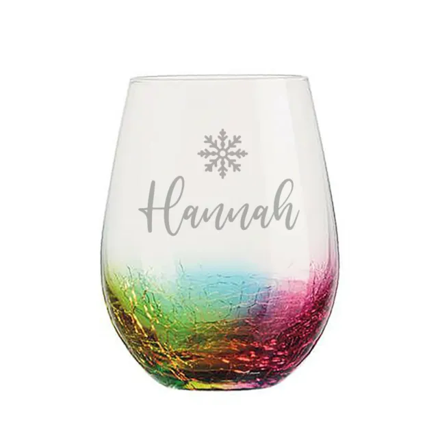 Personalised Christmas Rainbow Cocktail Glass Tumbler