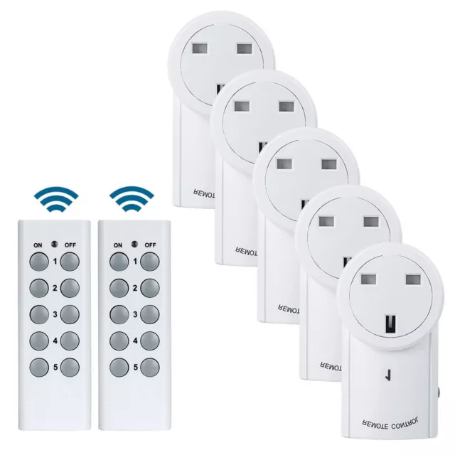Wireless Remote Control Sockets Programmable Electrical UK Plug Outlet Switch