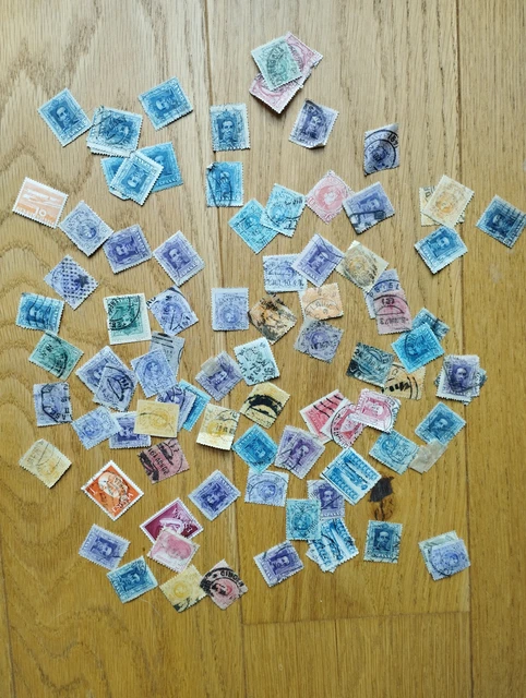 konvolut lot sehr alte spanische Briefmarken