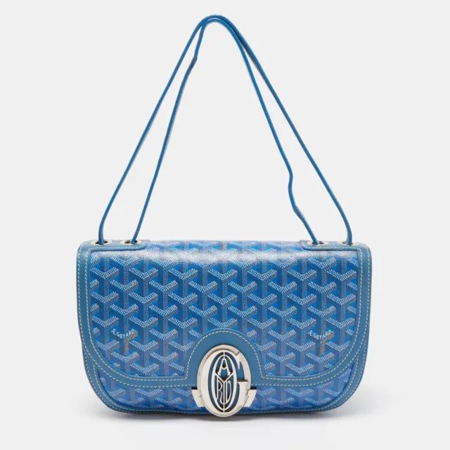 Used Goyard Grand Bleu Mm Blue Shoulder Bag Black 50501 japan