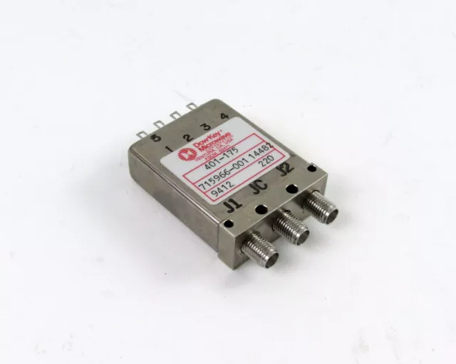 Dow-Key 401-175 RF Microwave Switch, 15V, SMA / NSN: 5985-01-320-1388