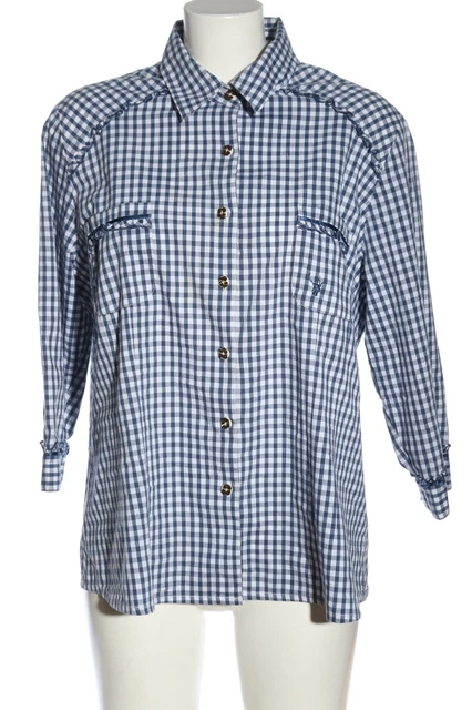 Camicia folcloristica Spieth & Wensky donna taglia DE 48 blu-bianco look business