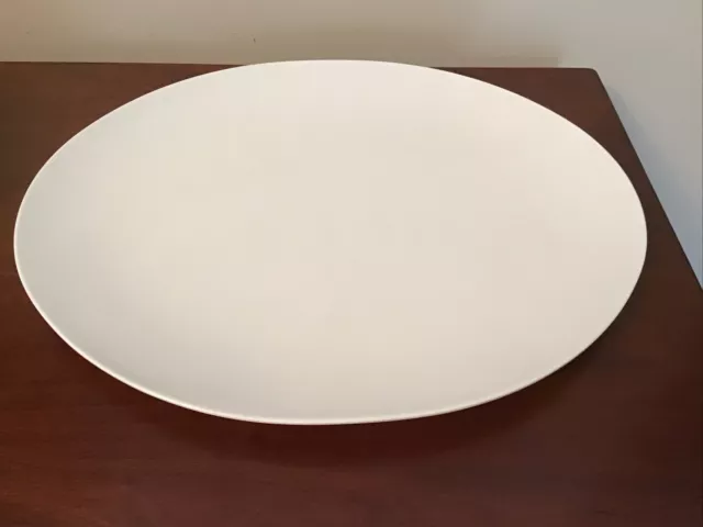 Vintage Boonton Ware Melamine 14.5” White Oval Platter Large   14.5” #3606