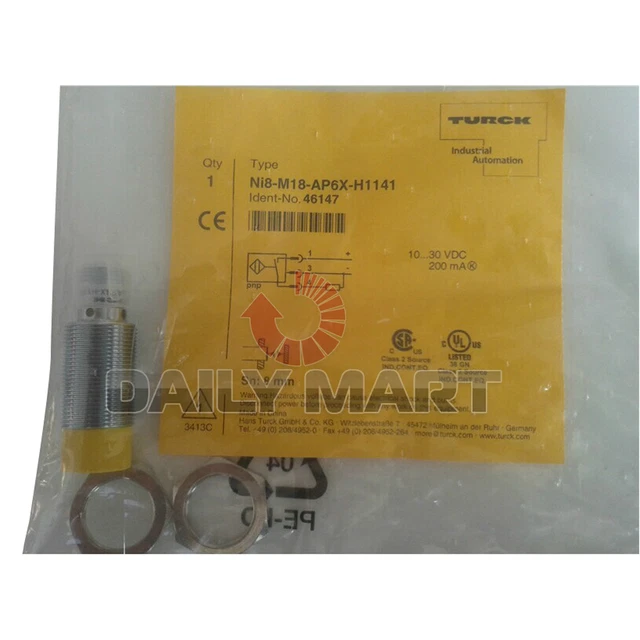 Turck Ni8-M18-Ap6X-H1141 Proximity Inductive Barrel Sensor Plc New
