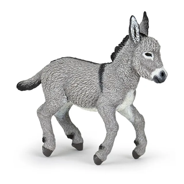 PAPO Farmyard Friends Provence Donkey Foal Toy Figure, Grey (51177)
