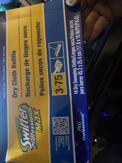 ✨Swiffer Professional Max Dry Cloth Refills 16 Ea 17.8"x10" 37109