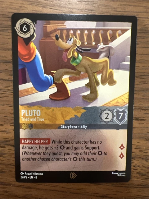 pluto lorcana card - Whispers in the Well - - Steel Champion (Rare) 152/204 Property Pluto, Tried and True (foil)