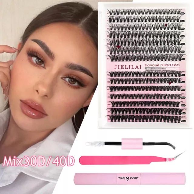 DIY Lash Extension Kit 280Pcs Individual Lashes Cluster D Curl Eyelash ~