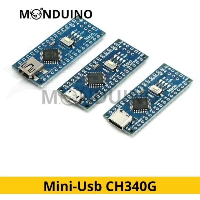 Tarjeta Compatible arduino nano V3 ATmega328P Micro / C/Mini-Usb 1A 5pcs CH340G