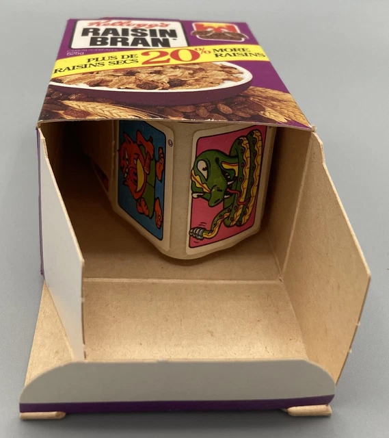 VINTAGE KELLOGG'S MINI-RAISIN Bran Box Sticker Dispenser - 1985 $10.00 ...