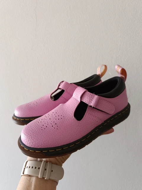 NEVER WORN DR martens Girls T Bar Pink Shoes Dulice UK13 EU32