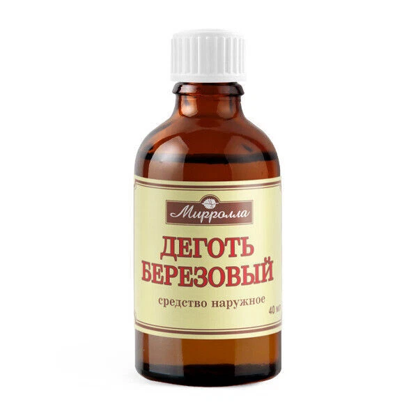Aceite de alquitrán de abedul Mirrolla antiséptico piel suave деготь березовый, 40...