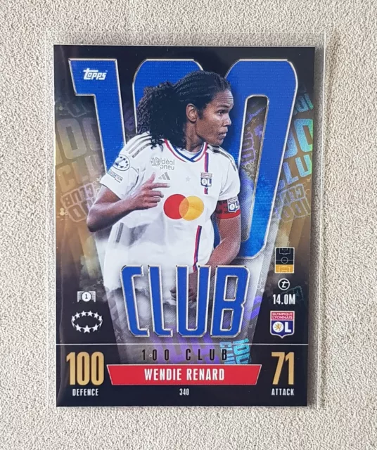 Wendie Renard 100 Club Card 340 - Topps Match Attax Extra 2023/24