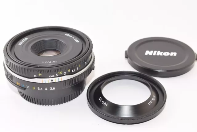 Nikon NIKKOR 45mm F/2.8P Ai-S MF Lens Black Mint!! from Japan 2312056