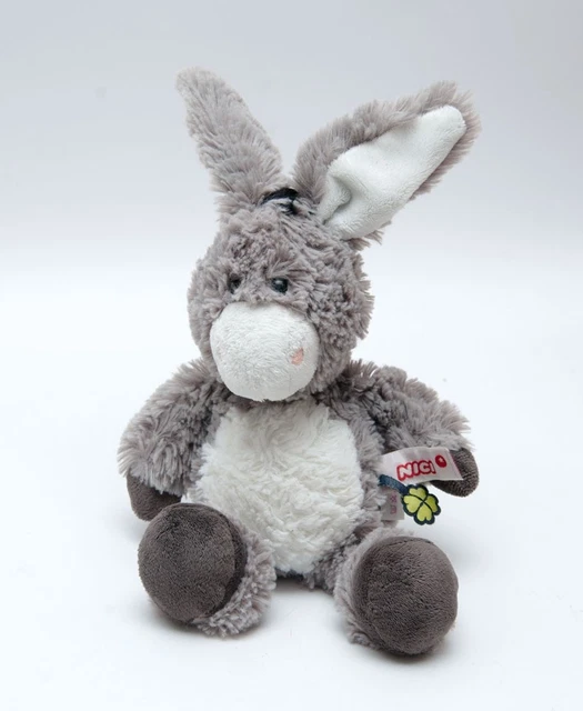Nici Plüsch-Esel Mit Kleeblatt – 10 Cm, Süßer Glücksbringer Für Schlüsselbund