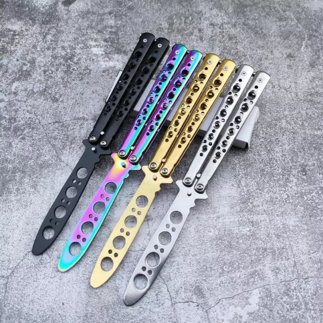 Balisong Trainer Portable Folding Butterfly Knife CSGO Stainless Steel Pocket