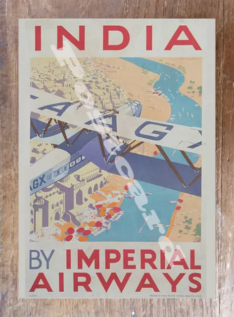 Historic India by Imperial Airways Advertising Postcard