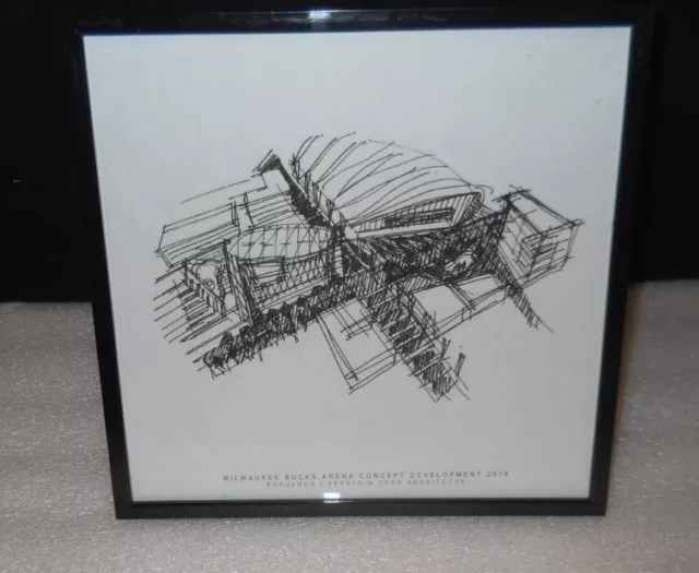 Milwaukee Bucks Arena Fiserv Forum Concept Development 2016 Original Drawing