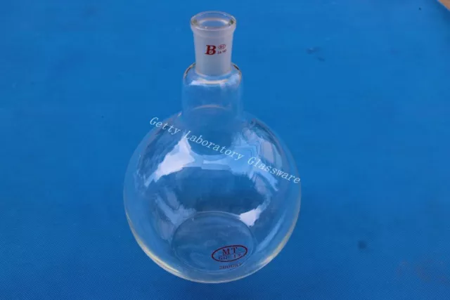 2000ml 2L lab Pyrex glass flat bottom flask,single neck 24/29,heavy wall