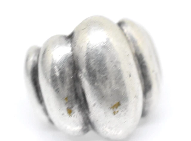 Taxco Mexico Sterling Silver BOLD Scallop Modernist Band Ring size 6.25
