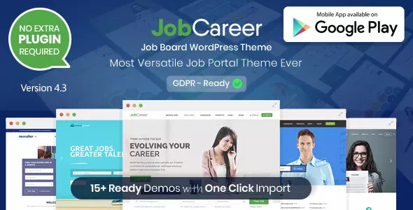 JobCareer Job Board tema reattivo - WordPress GPL e aggiornamenti