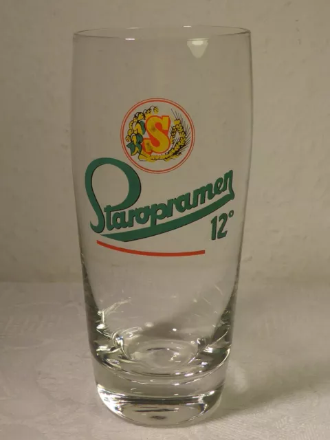 altes Glas Bierglas Staropramen 14,8 cm