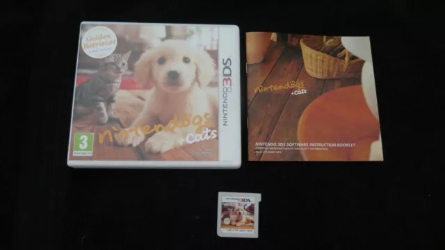 3DS : NINTENDOGS + CATS : GOLDEN RETRIEVER & NUOVI AMICI - Completo, ITA !