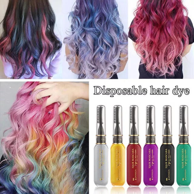 Temporary Hair Color Dye Disposable Party Hair Mascara Instant Color 15ml DIY