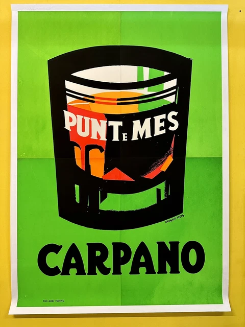 Armando Testa Carpano Gotto Fluo Vintage