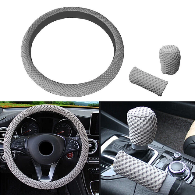 Coprivola Volante Auto Grigio Per Accessori in Rete Tessuto Rete 15"/37-38 cm Buona Aderenza