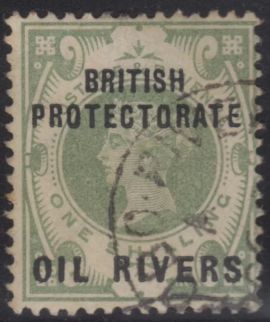 Nigeria Niger Coast 1892 “BRITISH PROTECTORATE OIL RIVERS” 1/. green, used