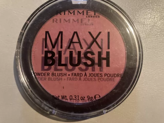 RIMMEL Maxi Blush Face Blusher Compact Pressed Powder 9g Shade 003 Wild Card New