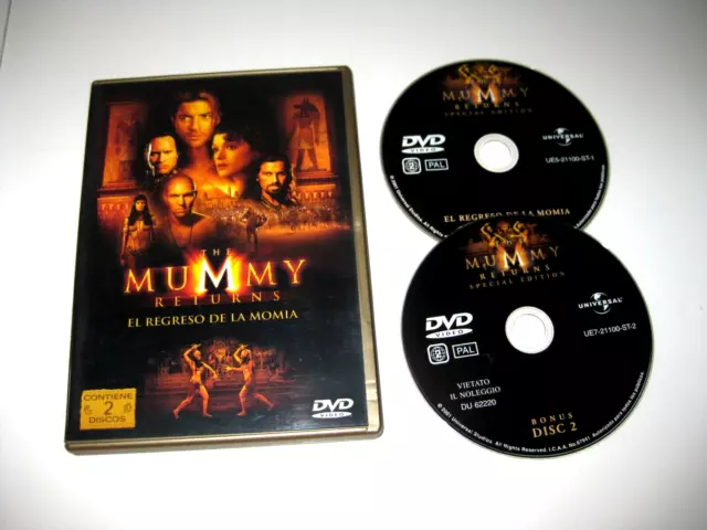 The Mummy Il Ritorno Della Mummia DVD Brendan Fraser Rachel Weisz