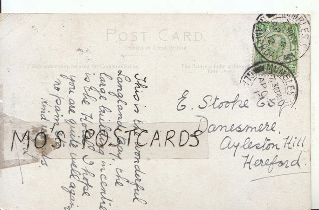 Genealogy Postcard - Stooke - Danesmere - Ayleston Hill - Hereford - Ref  8983A