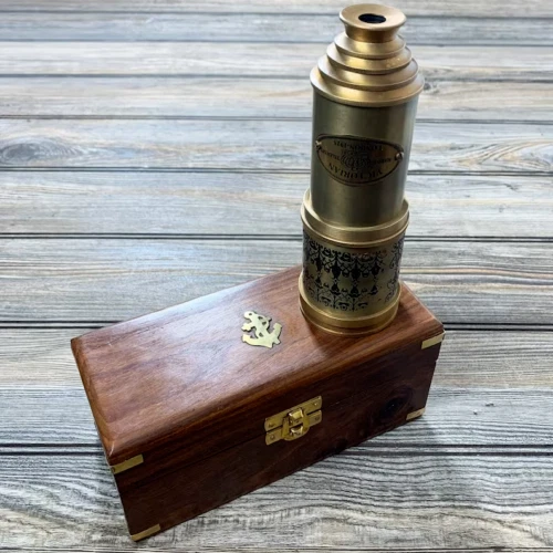 Vintage Style Victorian Maritime Sailor Telescope With Rose Wood Box Best Gift