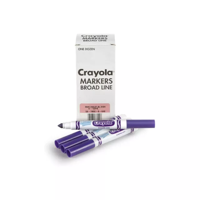 CRAYOLA Waschbar Stifte - Violett Lila (12ct), Kinder Breit Line Stifte, Masse M 2