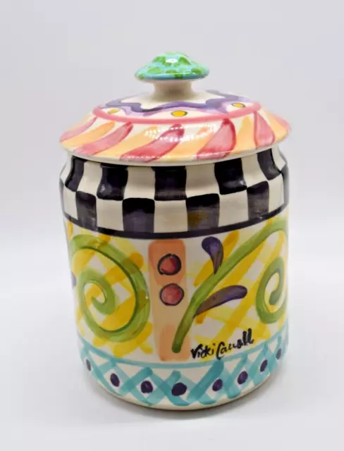 VTG Razzle Dazzle Canister By Vicki Carroll Studios Signed Retired Made In USA