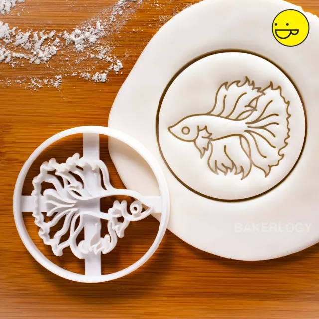 Betta fish cookie cutter - Siamese fighting fish pet aquarium aquaculture tank