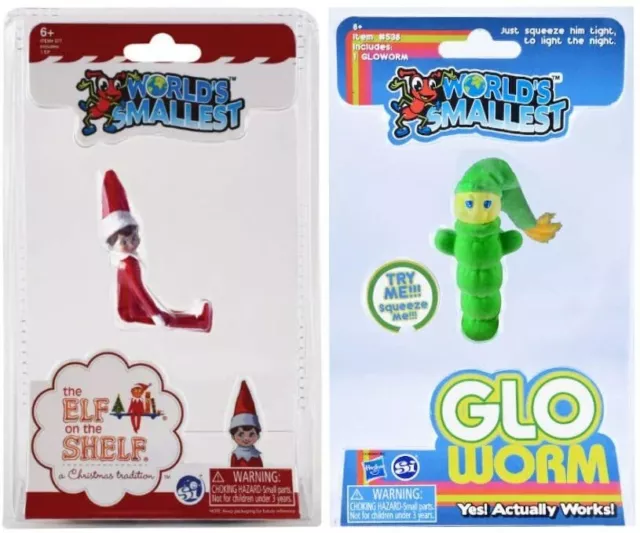 World's Smallest Glo Worm & World's Smallest Elf on The Shelf - Bundle Set