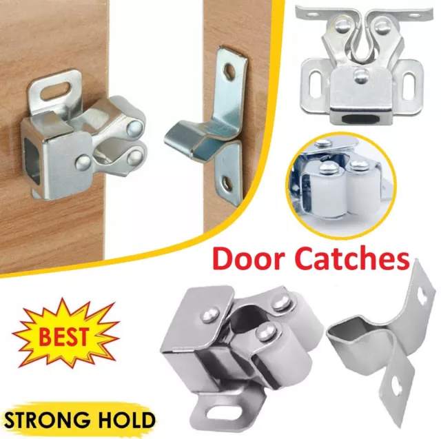 Double Roller Strong Hold Cupboard Cabinet Door Catches Furniture Cabinet Home