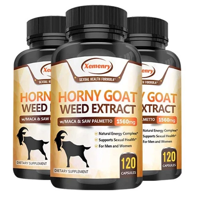 Complément Horny Goat Weed - Booste Testostérone Et Endurance, 120 Gélules