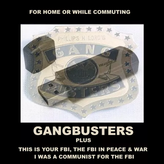 Gangbusters Plus 3 More Fbi Old Time Radio Series. 654 Shows On Usb Flash Drive!