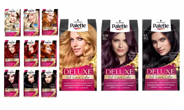 Schwarzkopf Palette Deluxe Color Creme Hair Oil- Care Color Permanent