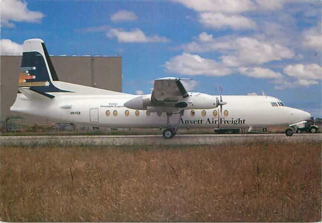 Postcard Ansett Air Freight Fokker F27 Friendship Airplane
